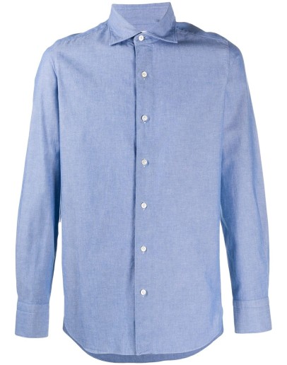 pointed collar cotton shirt