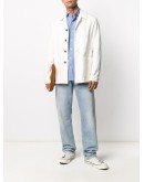 pointed collar cotton shirt