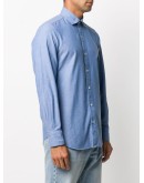 pointed collar cotton shirt