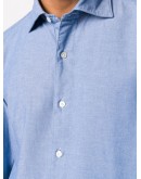 pointed collar cotton shirt