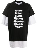layered slogan-print T-shirt