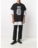 layered slogan-print T-shirt