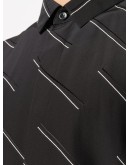 stripe print detail shirt