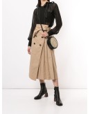 Malia trench wrap skirt