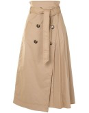 Malia trench wrap skirt