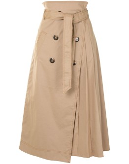 Malia trench wrap skirt