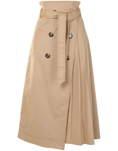 Malia trench wrap skirt