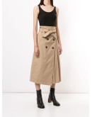 Malia trench wrap skirt