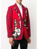 panelled single-breasted blazer
