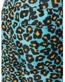 leopard print knee-length shorts