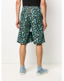 leopard print knee-length shorts