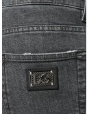 ripped detail straight jeans