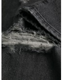 ripped detail straight jeans