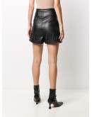 pleat-front high-rise shorts