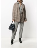 Sleek pebbled bucket bag