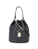 Sleek pebbled bucket bag