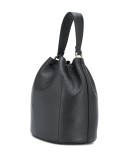 Sleek pebbled bucket bag