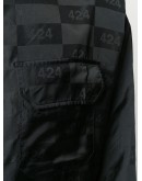 logo check embroidered shirt