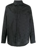 logo check embroidered shirt