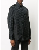 logo check embroidered shirt