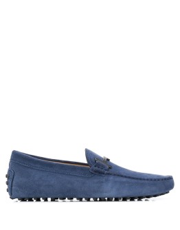 blue suede loafers