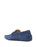 blue suede loafers