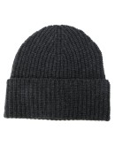 rib knit cashmere beanie hat