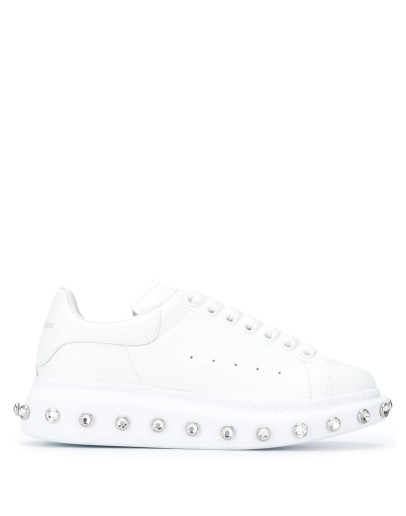 studded low-top trainers