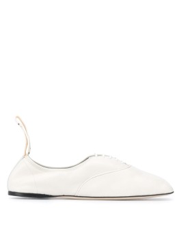 Soft Derby leather ballet pumps