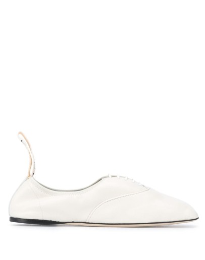 Soft Derby leather ballet pumps