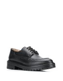 scallop tumbled leather shoes