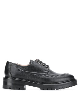 scallop tumbled leather shoes