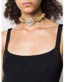 crystal heart choker