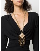 crystal-fringed necklace 