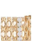 crystal-embellished pyramid stud choker