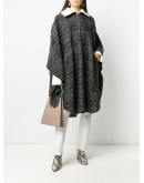 Gabin oversized checked cape