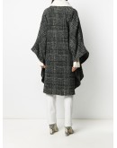 Gabin oversized checked cape
