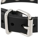 spike-stud leather bracelet