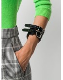 double-buckle leather bracelet