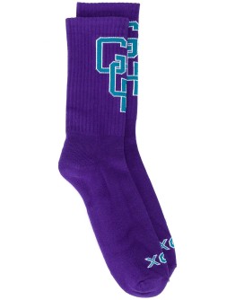 logo print cotton socks