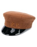 embroidered logo baker boy hat