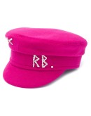 rhinestone logo baker boy hat