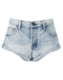 faded denim shorts