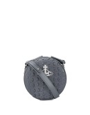 croc-effect circle bag