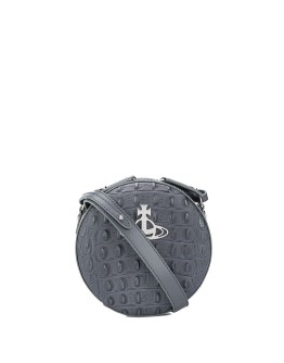 croc-effect circle bag