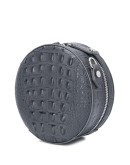 croc-effect circle bag