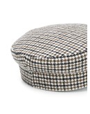 dogtooth pattern baker boy cap