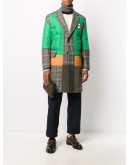 panelled single-breasted coat