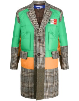 panelled single-breasted coat