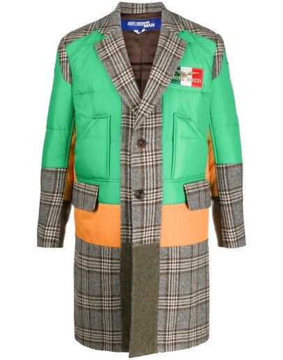 panelled single-breasted coat